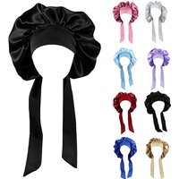 Women Hair Cap Satin Sleeping Hat Night Sleep Cap Hair Care Bonnet Nightcap For Women Men Unisex Cap Shower Turban