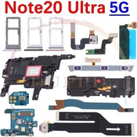 SIM Card Tray Earpiece Loudspeaker For Samsung Note20 Ultra Power Volume Signal Microphone Motherboard Charging Port Flex Cable