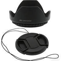 2026 49 52 55 58 62 67 72 77 82mm Petal Flower Lens Hood +Lens Cap For Canon Nikon Sony All Camera Lens