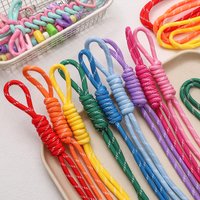 1/5Meters 5mm Colorful Braided Cord Polyester Lanyard Rope Thread Crafts DIY Beading Keychain Decoration Making Sewing Materials