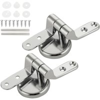 Universal Toilet Seat Hinges Metal Zinc Alloy Replacement Hinges Set Toilet Lid Accessories DIY Repair Kit Fits for Seats Cover