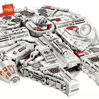 KAVOWORLD 1361PCS DIY Interstellar Battleship Bricks Model Star River Warship Light Up Shootable Spaceship Building Blocks Toy