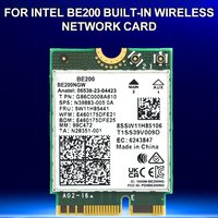 BE200 WiFi 7 Wireless Network Card Bluetooth 5.4 WiFi BE200NGW NGFF M.2 Adapter 802.11AX 2.4G/5G/6GHz 8774Mbps For Win10/11 PC