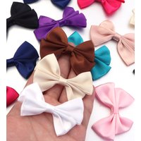 10/30pcs 4X6cm Fresh Pink Ribbon Bows Multicolor Satin Ribbon Bow Flower Craft Decor Supplies Handwork DIY Party Gift Decoration
