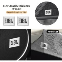 10Pcs 3D Aluminum JBL Car Audio Badge Sticker Car Hi-Fi Speaker Audio Emblem Stickers Auto Logo Decal Accessories