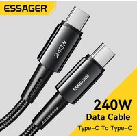 Essager PD 240W Super Schnelle Lade Kabel Typ C Auf USB Typ C Draht Kabel 5A Für Xiaomi Samsung huawei Macbook iPad Datenkabel