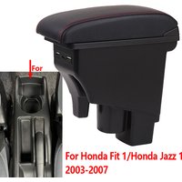 For Honda Fit 1 Jazz GD1 GD3 2003-2007 Armrest Box Center Console Storage Box Interior Retrofit Parts Accessories with USB