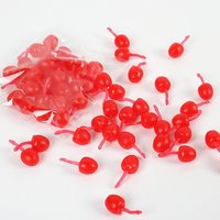 20pcs Fake Cherry PVC Simulation Fruit Model Artificial Cherries DIY Resin Accessories Handcraft Materials Decoration Home Decor