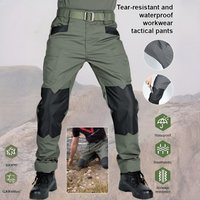 Men's Tactical Pants Training Pants Waterproof Quick-drying Cargo Pants Multi-pocket Pant Autumn Spring Workwear Hiking Trousers