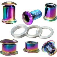 Road Bike Crankset Chainwheel Crown Spacer Mountain Bike Crank Oil Slick Screw Color Double Crankset Bolts Bicycle Accesorios