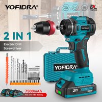 YOFIDRA 2 en 1 tournevis électrique sans brosse perceuse hexagonale à main tournevis ensemble d'outils électriques à domicile pour broche de batterie Makita