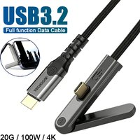 DOONJIEY USB3.2 Cable 20Gbps 4K 100W For Thunderbolt 3 Type C Fast Charging Cord 4K USB C to C Data Transfer Phone Holder Cable
