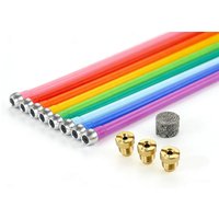 5PCS Foam Cannon Orifice Kit 0.9mm/1.0mm/1.1mm Thread Nozzle and Foam Maker Meshes with Colorful Foam Cannon Straw Filter Balls