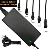 Power Adapter AC 100-240V Black DC 42V 2A Electric Scooter Accessories US/ EU/ UK Plug For 24-36v Lithium Battery