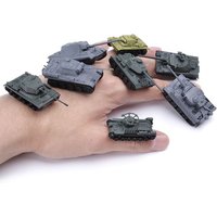 1/144 WWII T34/85 JagdTiger Tiger Panther Leopard Tank 4D Assembly Model Military Chariot Sand Table Scene Collection 8pcs/set
