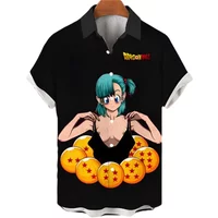 Dragon Ball Shirt Men Z Goku Vegeta Hawaiian Shirt Men Summer Fashion Casual Street Short Sleeve Tops