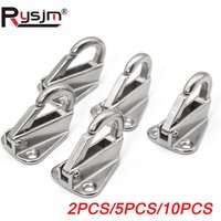 2/5/10PCS 316 Stainless Steel Snap Attach Rope Hook Hardware Marine Boat Spring Locked Fender Fending Hooks Fender Spring Hook