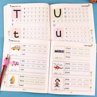 2 Bücher/Set Englische Nachzeichnungsbücher ABC-Schreibübungs-Arbeitsbücher Handschriftoefeningen für Kinder Lernen Sie Alphabet zu schreiben