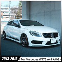 Front Bumper Grille For Mercedes A Class W176 A180 A200 A220 A250 A45 2013-2015 Car Racing Grills GT Style ABS Black/Silver