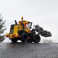 357-piece MOC City Construction Vehicle Front Loader Excavator Model DIY Assembly Building Block Toy - Holiday and Birthday Gift