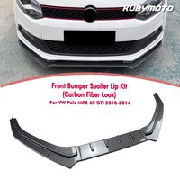 3PCS Car Front Spoiler Lip Lower Splitter Chin For Volkswagen VW Polo MK5 6R GTI 2010 2011 2012 2013 2014