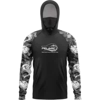 Pelagic Gear New Fishing Apparel Summer Men Long Sleeve T Shirt Fish Sun Protection Breathable Hooded Face Mask Angling Clothing