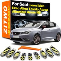 ZITWO – Kit d'éclairage intérieur LED Canbus, pour Seat Leon 1M 1P 5F Ibiza 6L 6J 6P Ateca Arona Exeo ST Altea Mii Toledo Alhambra Cordoba