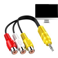 AV Adapter Cables ForTCL Dedicated 3.5mm Jack Plug RCA Cable 3.5 Aux Male To 3 RCA Female Adapter Mini Aux Stereo Audio Video