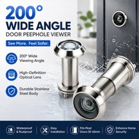 Wide Angle Door Viewer Peephole HD Anti-Theft Security Spyhole for Home Front Door Universal