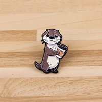 Cute Otter Enamel Pins Cartoon Animal Brooches Bag Lapel Pins Badges on Backpack Accessories Decorative Jewelry Friends Gifts
