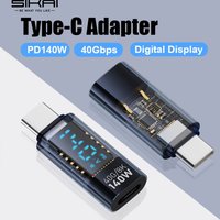 USB C Adapter 140W with LED Display 40Gbps USB C Extension Adapter Type C Power Meter Tester USB C Extender USB4 Thunderbolt