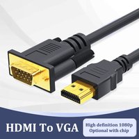 -Compatible To VGA Adapter Connecto Line Converter Cable 1.8M FHD 1920*1080P For Desktop Laptop PC TV Monitor Projector