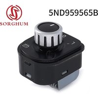 SORGHUM Car RearView Mirror Switch Knob 5ND959565B For VW Jetta MK5 Golf MK6 Rabbit Eos Passat B6 3C Tiguan 5K1959565 1K0959565L