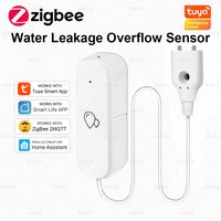 ZigBee 3.0 Water Sensor Leakage Alarm Overflow Level Flood Leak Detector Tuya App Remote Control Smart Home Security Protection