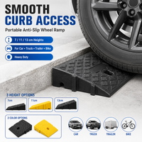 Anti-Slip Car Wheel Ramp 7/11/13cm Portable Driveway Curb Ramp Heavy Duty Threshold Ramp for Car Truck Trailer Bike