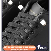1Pair Elastic Laces Sneakers No Tie Shoe laces 8MM Wide Flat Shoelaces without ties Kids Adult Elastic Shoelace Shoe Accessories