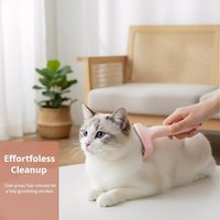 Dog Comb Knife With 2 Stainless Steel Blades Cat Dogs Hair Brush Removes Loose Fur Daily