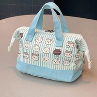 jiyi Lunch Cooler Bag Japanese Anime Cute Usagi Hachiware Ushachi Insulated Bento Tote Portable Food Carrier for Fans