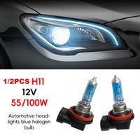 1/2PCS/SET H11 Halogen 55W 100W 12V Replacement Halogen Bulbs Amber Low-Beam Car Headlight Fog Lights Driving Light Bulbs Clear