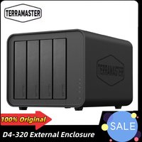TERRAMASTER D4-320 4-Bay Hard Disk Enclosure USB 3.2 Gen2 10Gbps Type-C USB Storage Hot Swappable Plug and Play (Diskless)