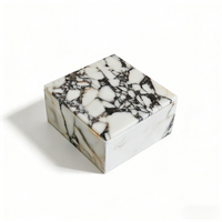 Calacatta Viola Marble Box, Natural Stone Storage, Container Organizer for Qtips, Makeup Brush, Bathroom Vanity,home Decor