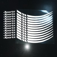 AliExpress Other 12 pieces Motorcycle Bicycle Wheel Rim Stripe Reflective 18-21in Wheel Decal Tape Sticker Motorcycle Car Tire Decals Trim Strips