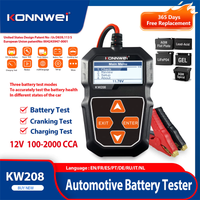 2026 KONNWEI KW208 12V Car Battery Tester Automatic Smart Auto Battery Analyzer 100 To 2000CCA Cranking Car Battery Tester Tool