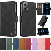 G45 Wallet Phone Shell Leather Case on For Motorola MOTO G45 G64 G54 Power G34 G14 G24 G04 G04S G84 G85 5G Magnetic Cover Cases