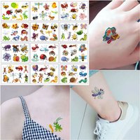 12sheets/pack Waterproof Temporary Tattoo Stickers Insect Patterns Tattoo Stickers Birthday Party Body Decor