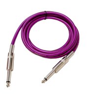 6.35 mm Mono Cable Gold Plated Guitar Cable Male to Male Cotton Braided Instrument Cable for Guitar Bass Keyboard