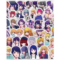 AliExpress FANLU 60PCS OSHI NO KO Stickers Funny Animation Sticker Cartoon Kids Toys Luggage Laptop Phone Guitar Car Bike Skateboard Decals