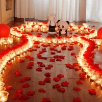 1000-3000pcs Artificial Silk Rose Petals Romantic Party Home Decoration Valentine's Day Wedding Wreath Flower Decoration