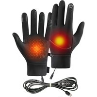 AliExpress NONE Heated Gloves Winter Liner Charge Electric Full Finger Gloves Men Cycling Skiing Fishing Biker Gloves Bicycle Accessories