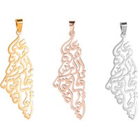 Wholesale Islamic Rune Shaped Map Charms For Jewelry Making Stainless Steel Amulet Pendant Accessory Diy Necklace Keychain Charm